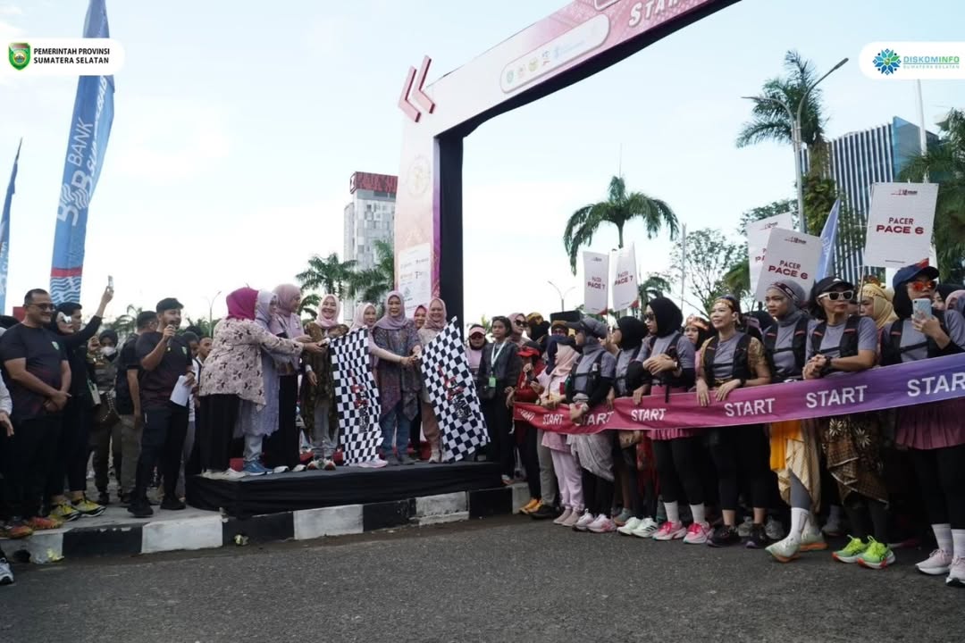 Momentum HUT Provinsi, Sekda Sumsel Buka Kebaya RUN 2025 yang Pertama di Sumsel