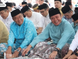 Gubernur Herman Deru dan Wagub Cik Ujang (HDCU) Kompak Rayakan Idul Adha 1446 H di Griya Agung Palembang