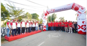 Semarakan HUT Ke – 49 PT Timah, Ribuan Masyarakat Karimun Ikuti Pekan Sehat ‘Untuk Merah Putih’