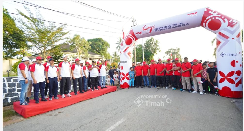 Semarakan HUT Ke – 49 PT Timah, Ribuan Masyarakat Karimun Ikuti Pekan Sehat ‘Untuk Merah Putih’