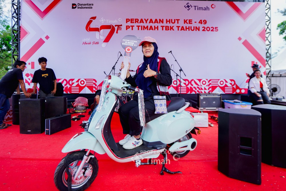 Raih Hadiah Motor Impian, Harapan dan Doa Deni dan Kurninarti Terkabul di Pekan Sehat HUT Ke-49 PT Timah di Bangka Barat 