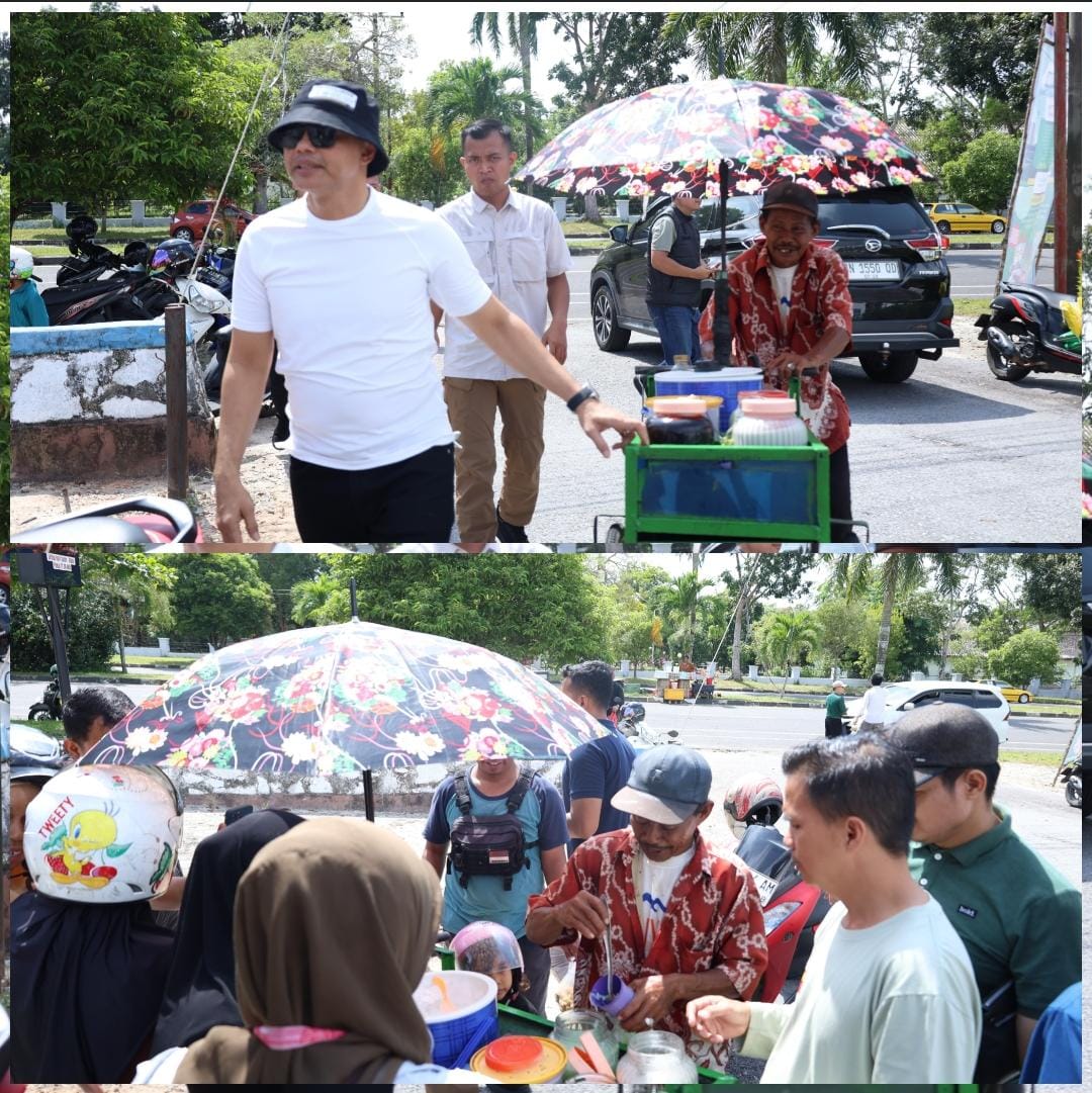 Penjual Es Bubur Sumsum Senang Dagangannya Di Borong Kapolda Babel, Akui Sudah Dua Kali Ketemu
